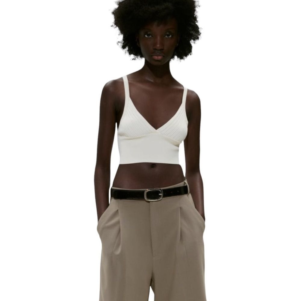 Zara Strappy Knit Crop Top | Size: S | Summer Knit Crop Top